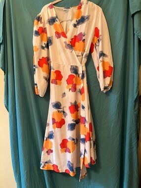 Colorful wrap dress